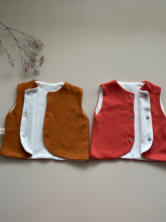 2'li Yelek - Kiremit & Tarçın