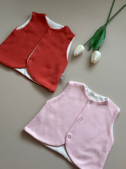 2'li Yelek - Pembe & Kiremit