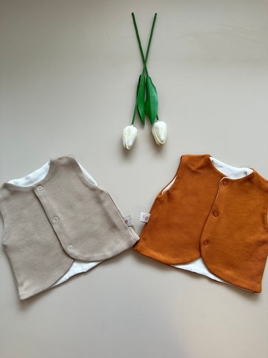 2'li Yelek - Sütlü Kahve & Tarçın