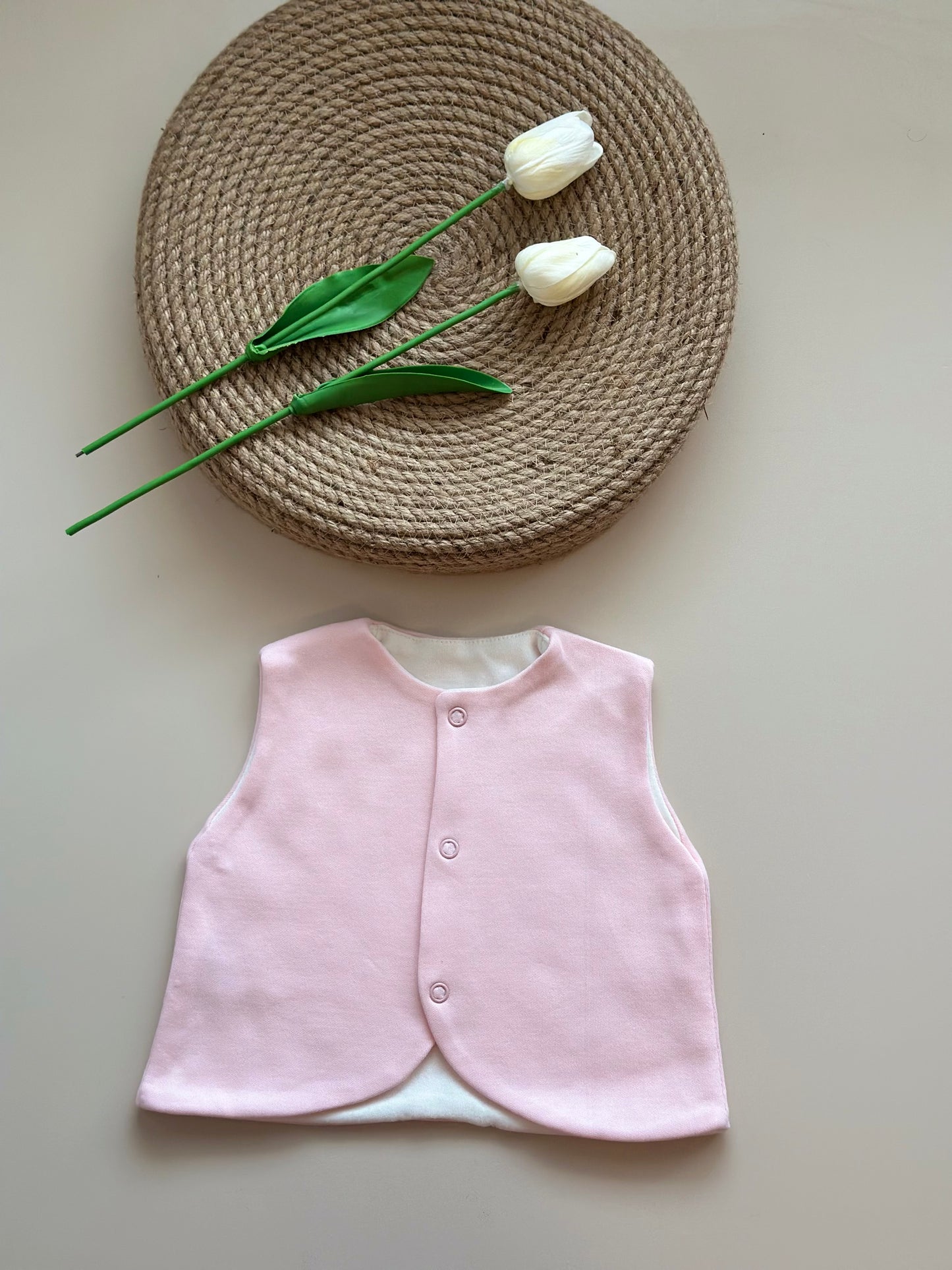 2'li Yelek - Pembe & Gül Kurusu