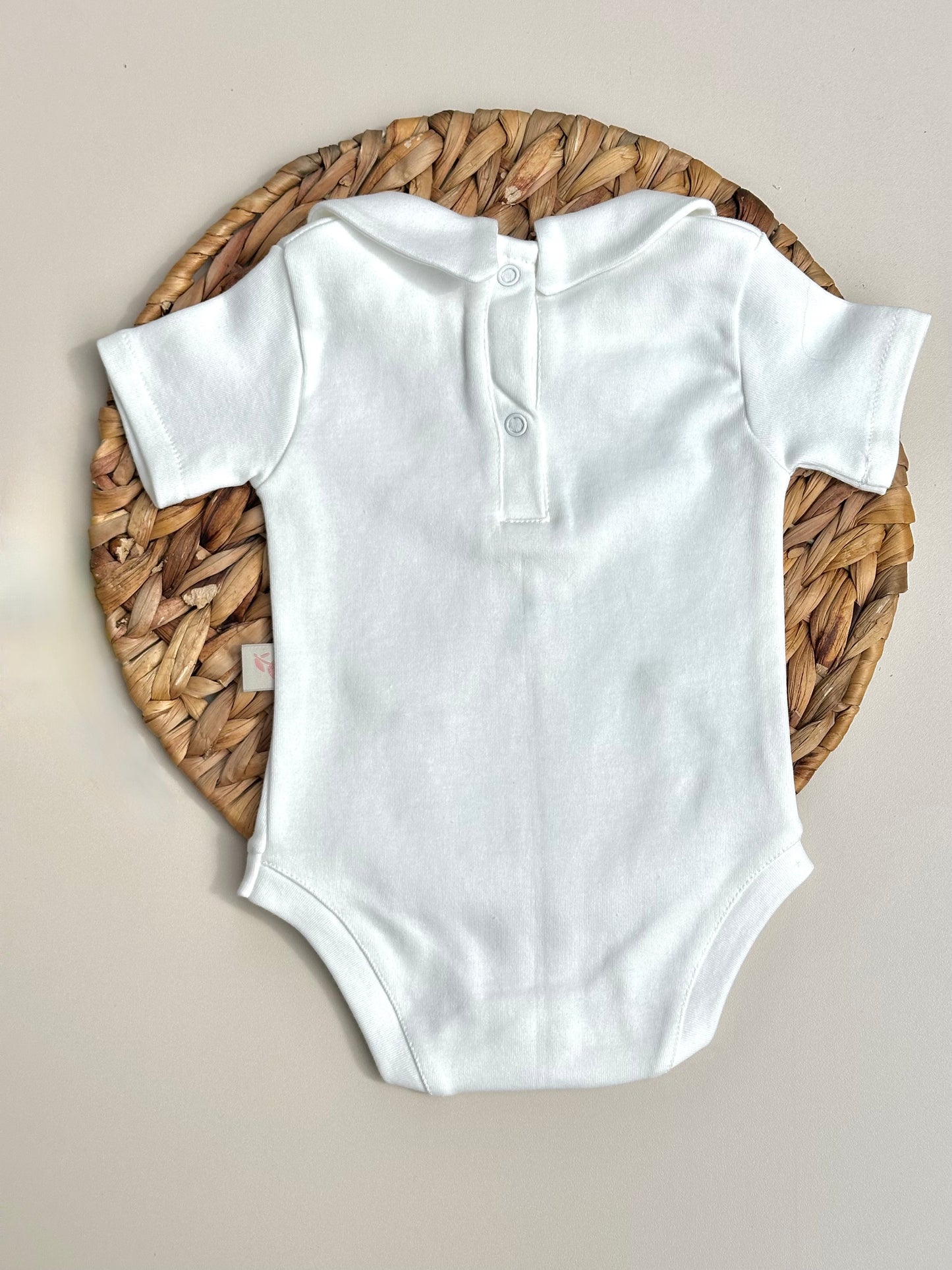 Mantar Nakışlı Kısa Kollu Çıtçıtlı Bebek Body