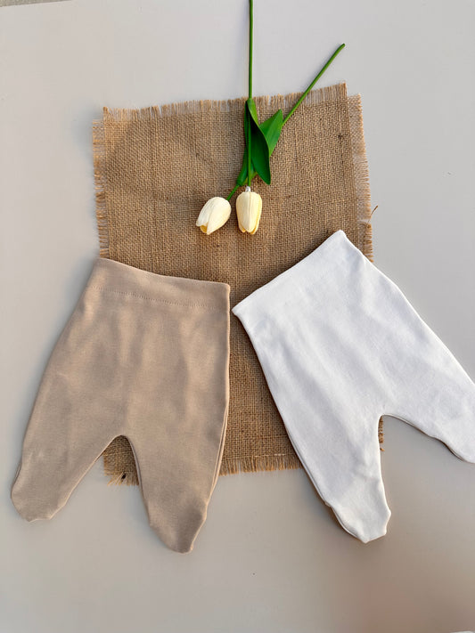 Penye Patikli Pantolon - Sütlü Kahve & Ekru