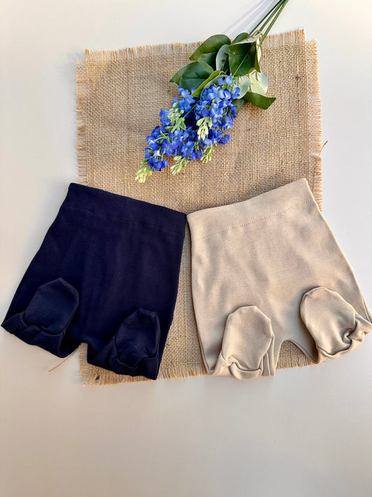 Penye Patikli Pantolon - Lacivert & Sütlü Kahve