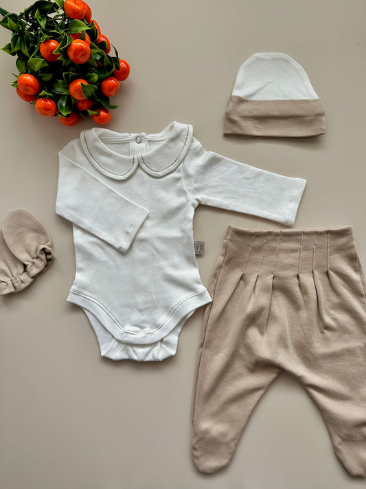 Milk Coffee 4 Piece Hospital Set (Body, Trousers, Beanie and Gloves)