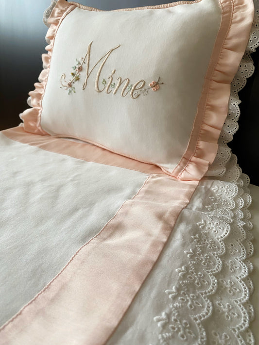 Dream Team - Salmon (Overalls, hat, pillow, blanket set)