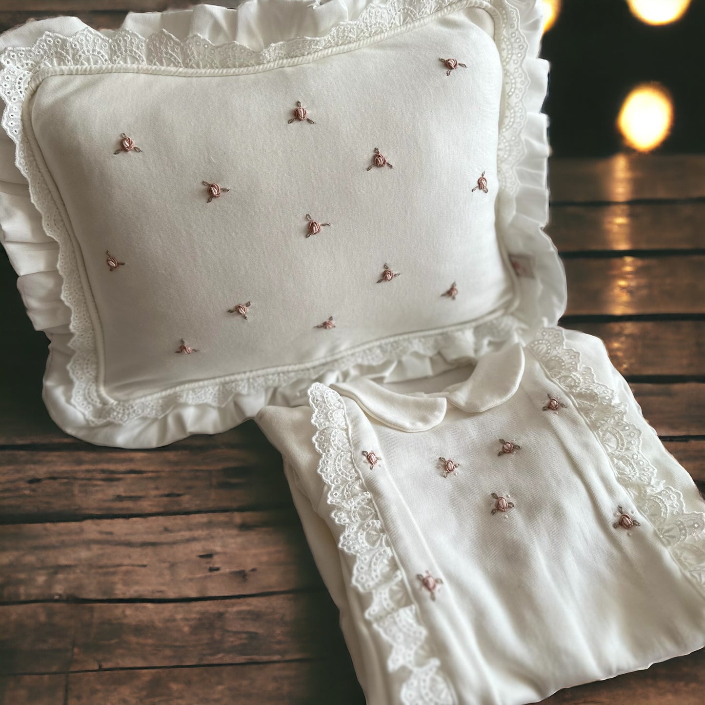 Multi-Flower Set (Overalls, hat, blanket, pillow)