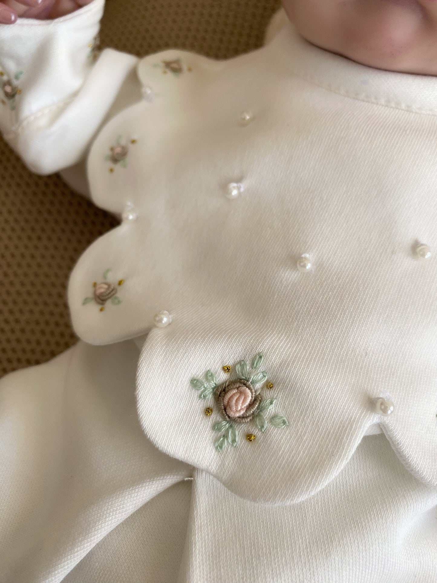 İnci Güllü Tulum Şapka ve Battaniye