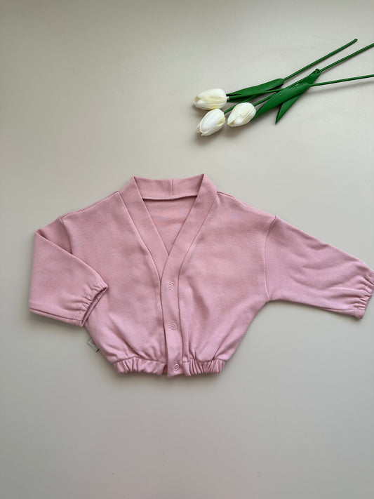 Gül Kurusu Penye Ceket - %100 Pamuk