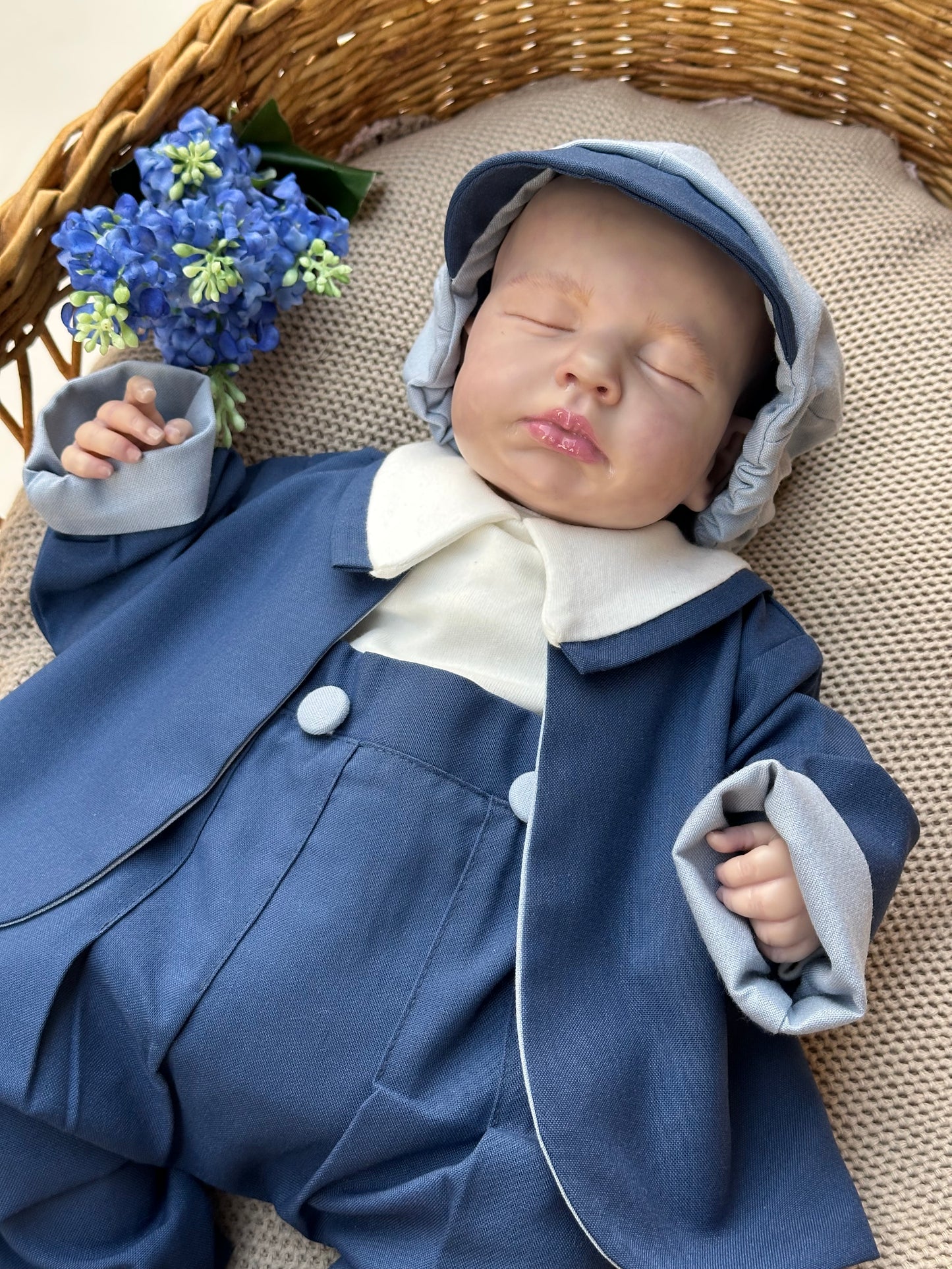 Lacivert Pantolon Tulum Takım (Pantolon Tulum, Ceket, Kasket)