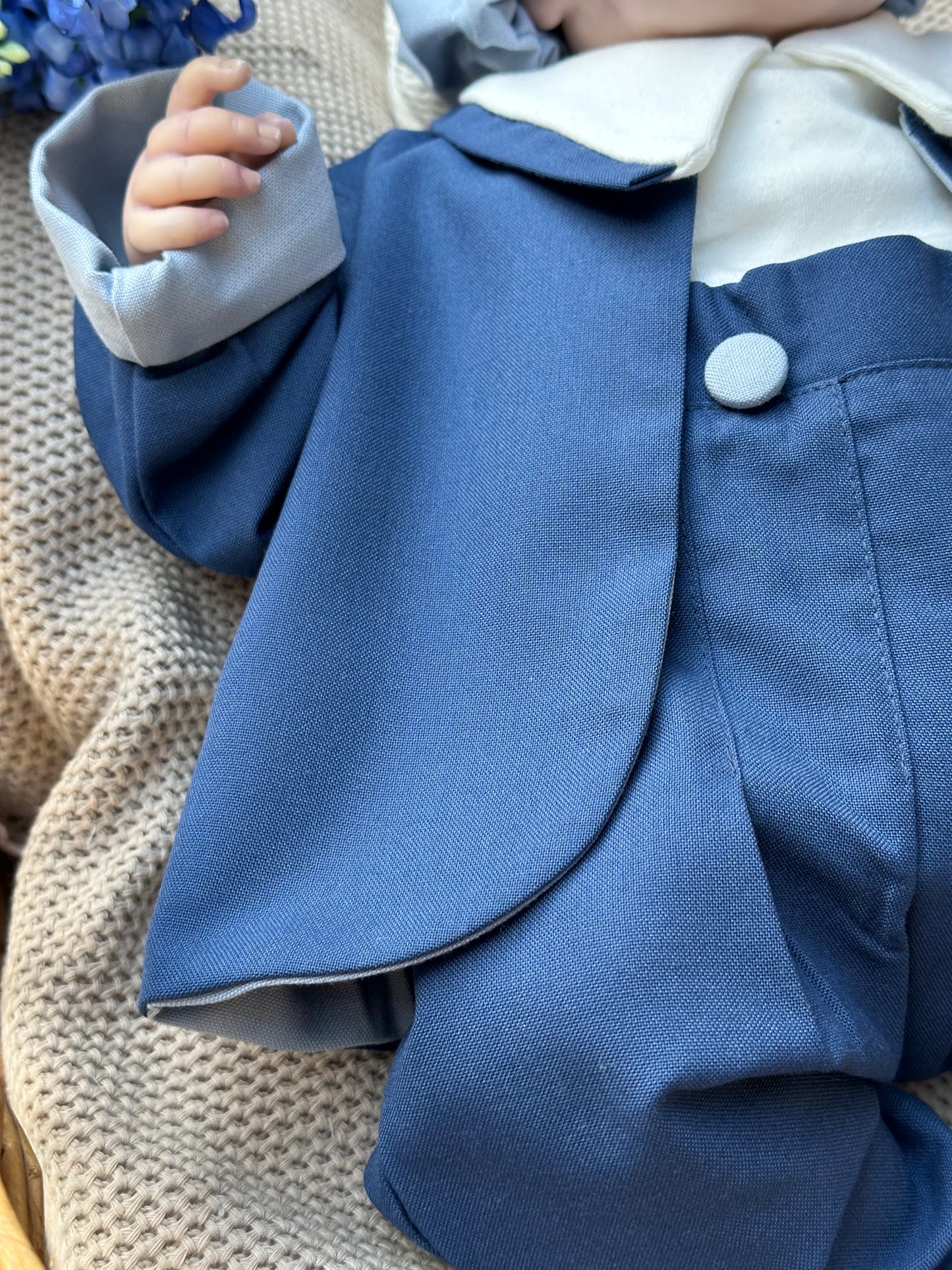 Lacivert Pantolon Tulum Takım (Pantolon Tulum, Ceket, Kasket)