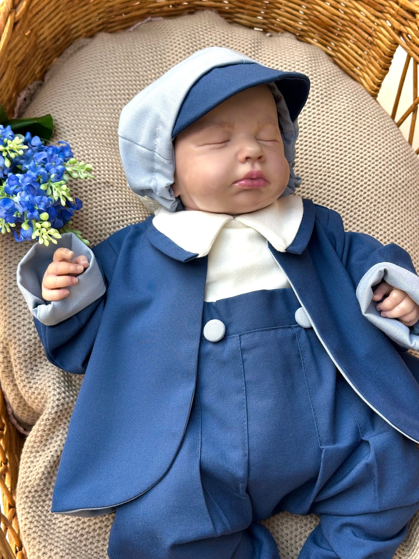 Lacivert Pantolon Tulum Takım (Pantolon Tulum, Ceket, Kasket)