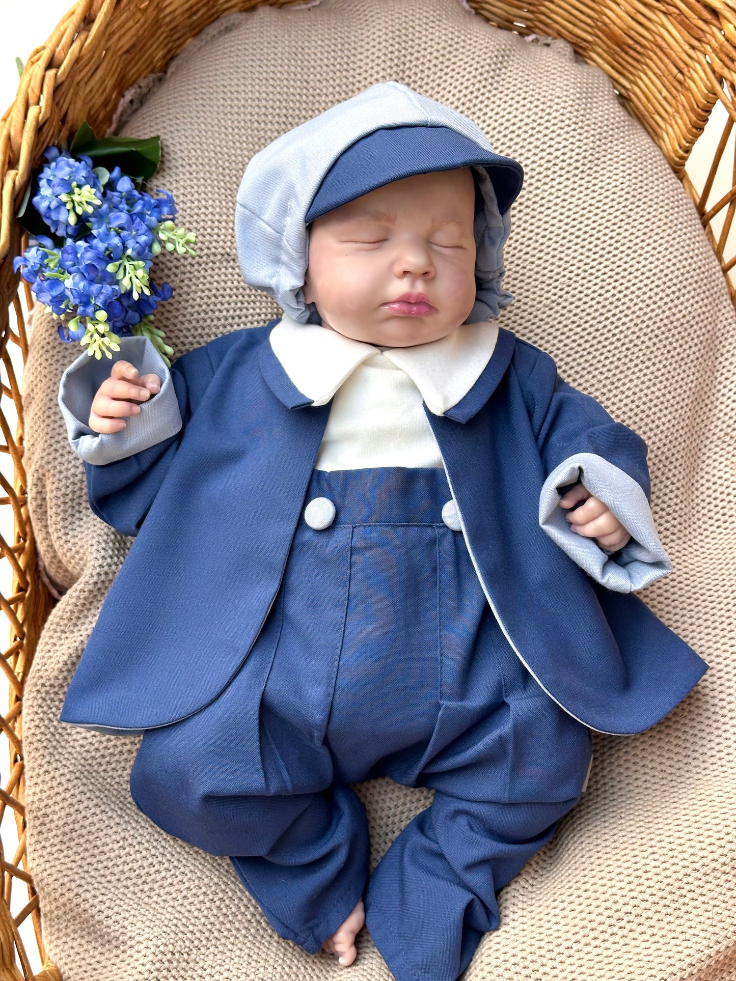 Lacivert Pantolon Tulum Takım (Pantolon Tulum, Ceket, Kasket)