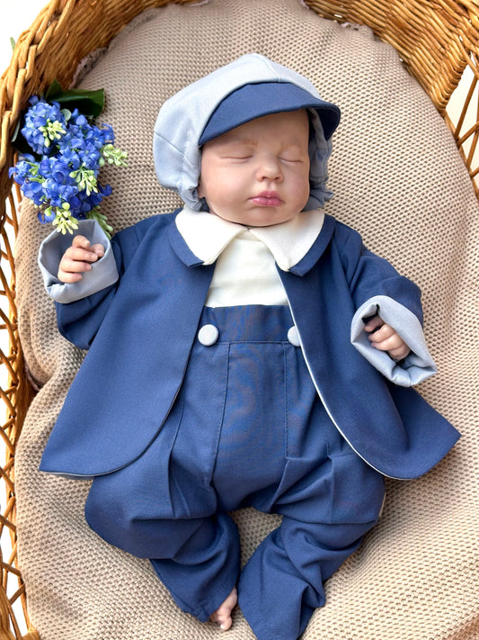 Lacivert Pantolon Tulum Takım (Pantolon Tulum, Ceket, Kasket)