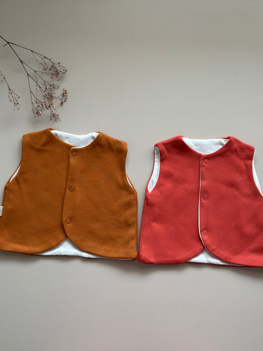 2'li Yelek - Kiremit & Tarçın