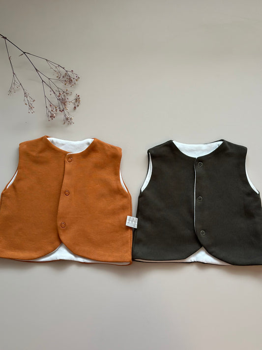 2'li Yelek - Haki & Tarçın