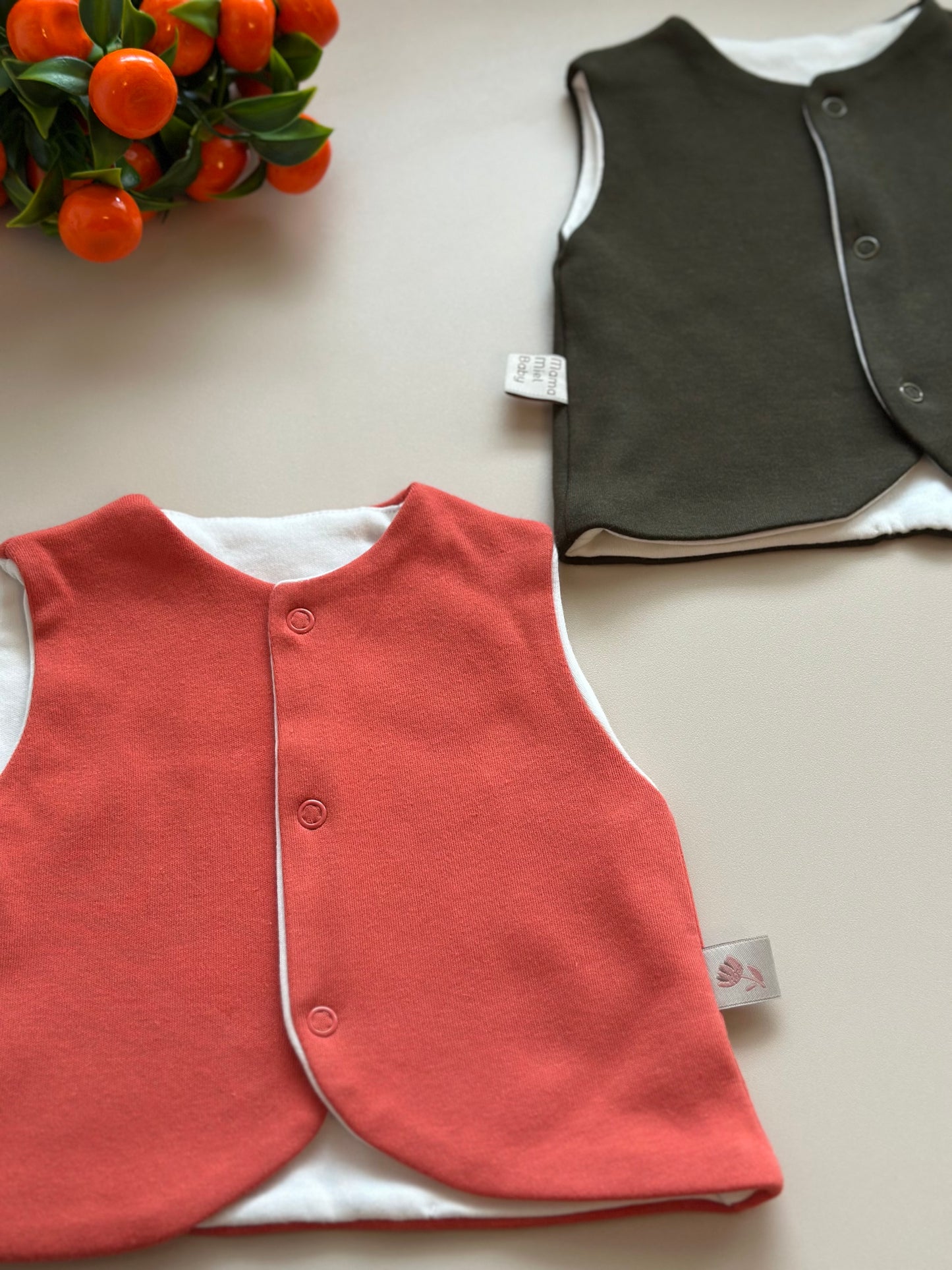 2'li Yelek - Haki & Kiremit