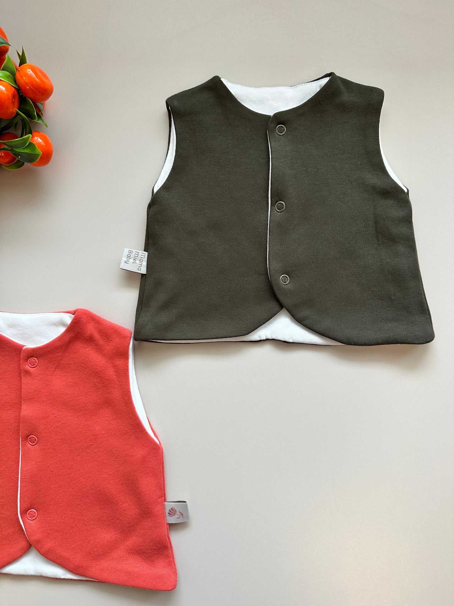 2'li Yelek - Haki & Kiremit