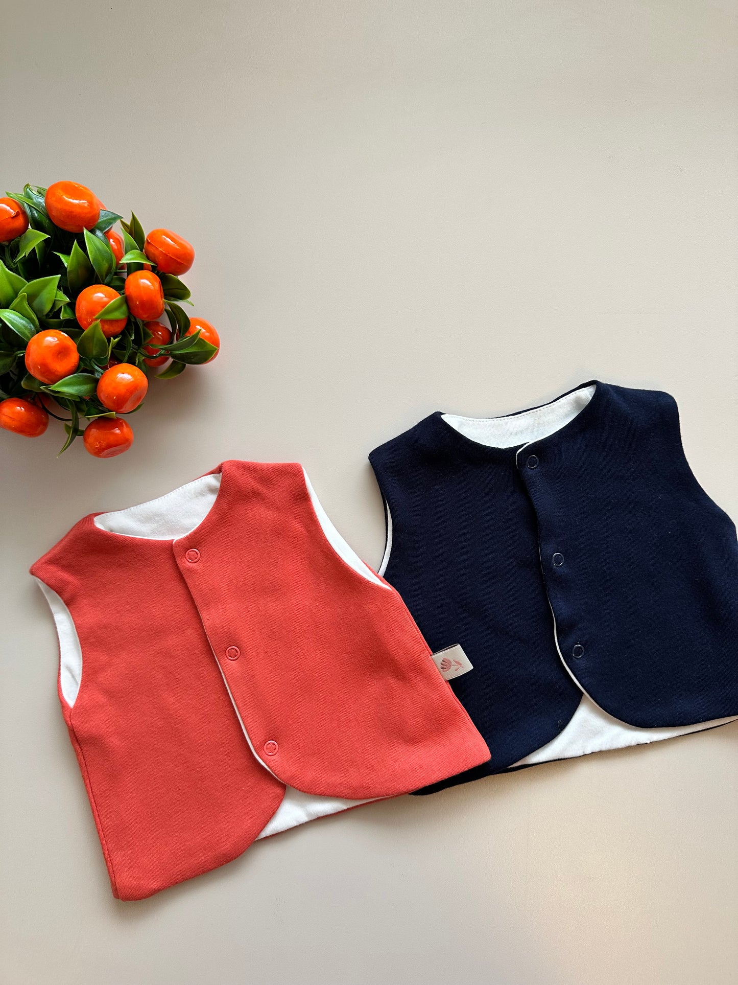 2'li Yelek - Lacivert & Kiremit