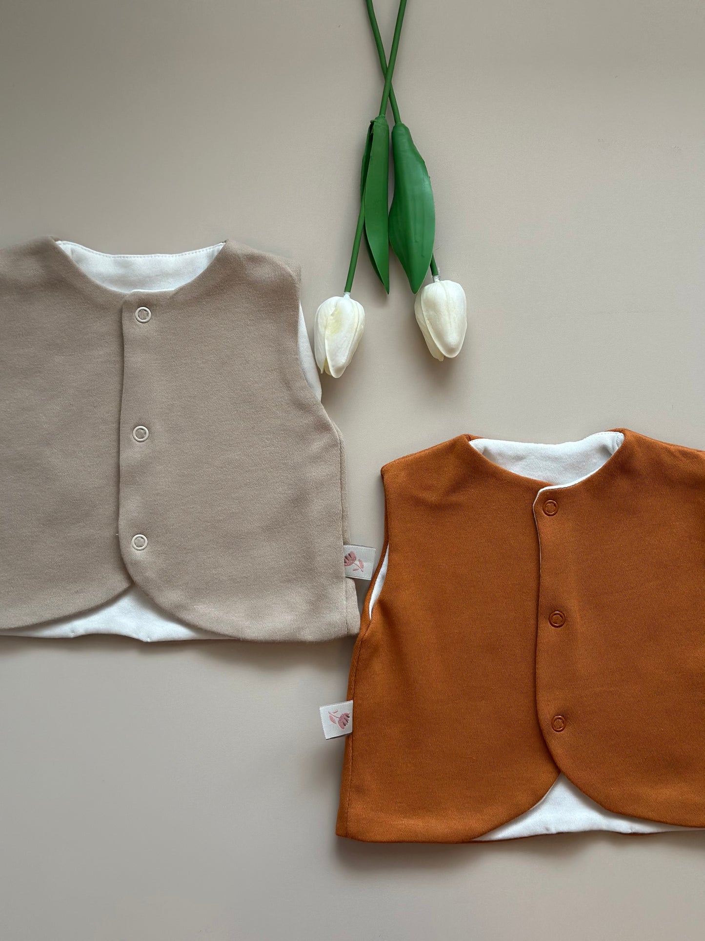 2'li Yelek - Sütlü Kahve & Tarçın