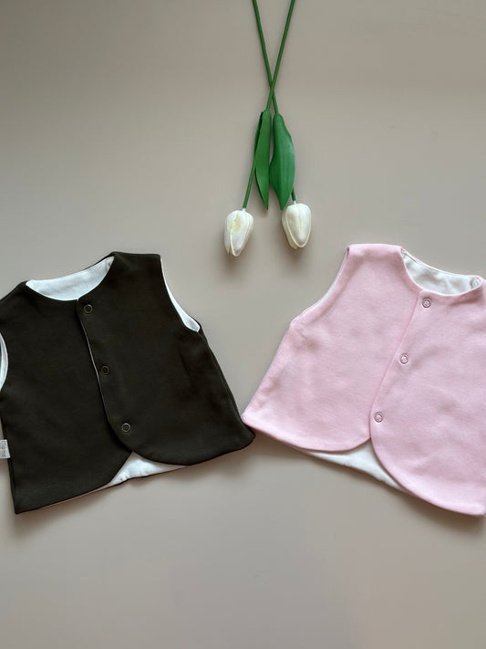 2'li Yelek - Haki & Pembe