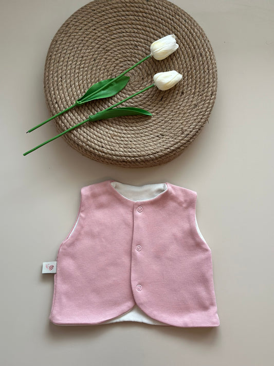 Gül Kurusu Çift Taraflı Yelek