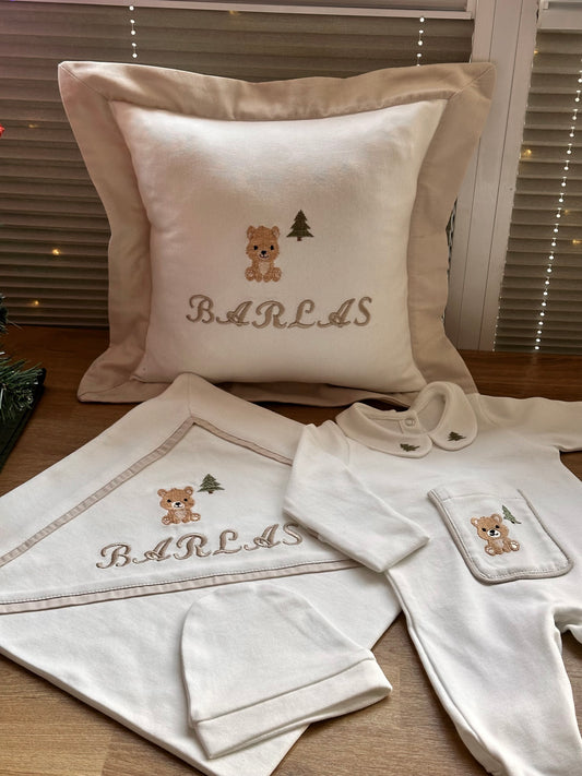 Orman Serisi - Ayıcık (Tulum, Şapka, Battaniye ve Yastık)