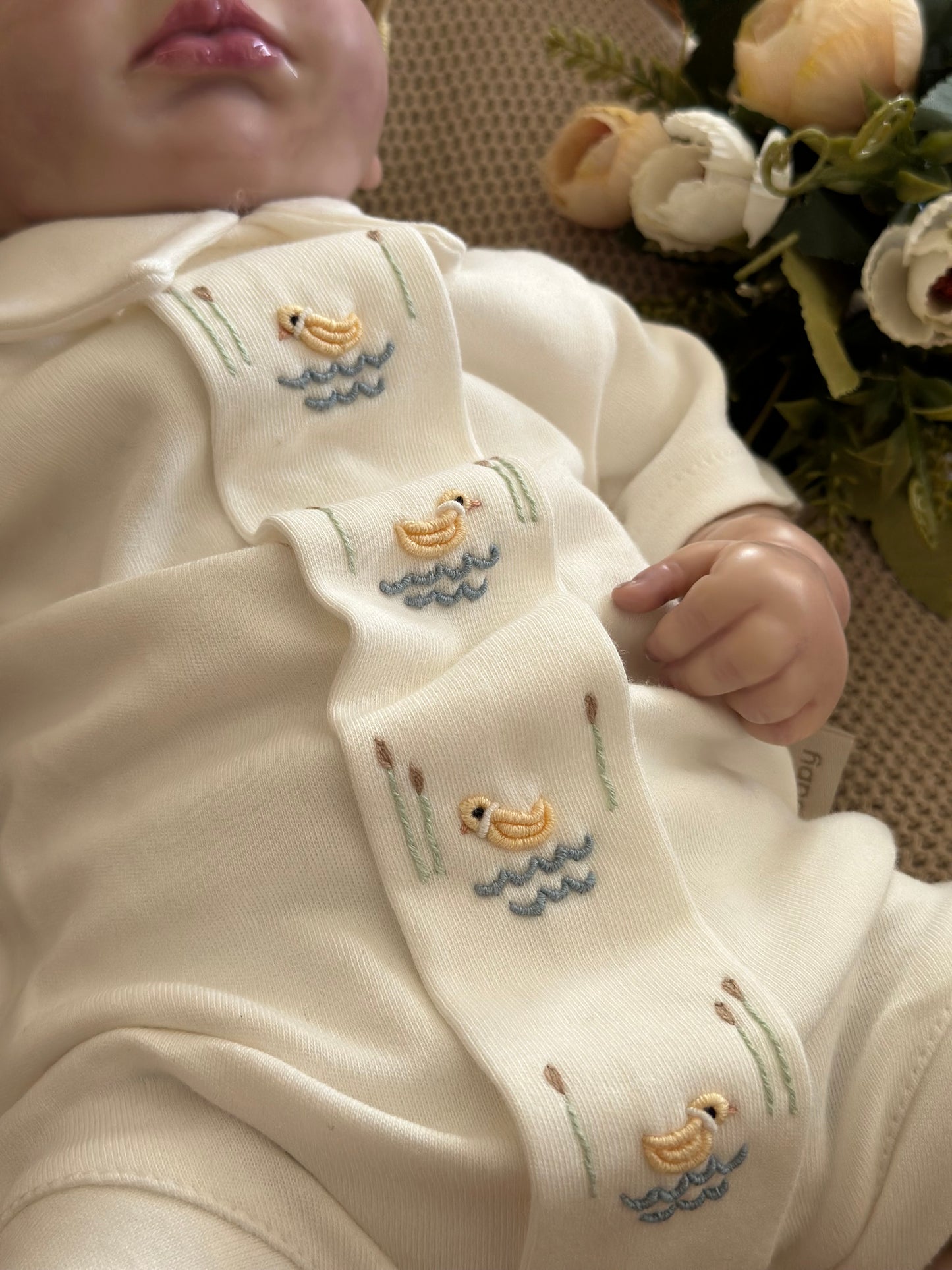 Yellow Duck Overalls Set