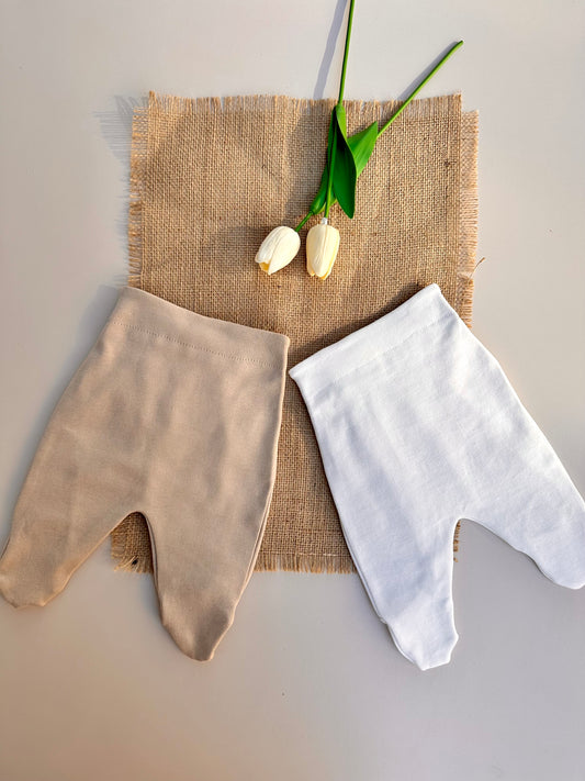 Penye Patikli Pantolon - Sütlü Kahve & Ekru