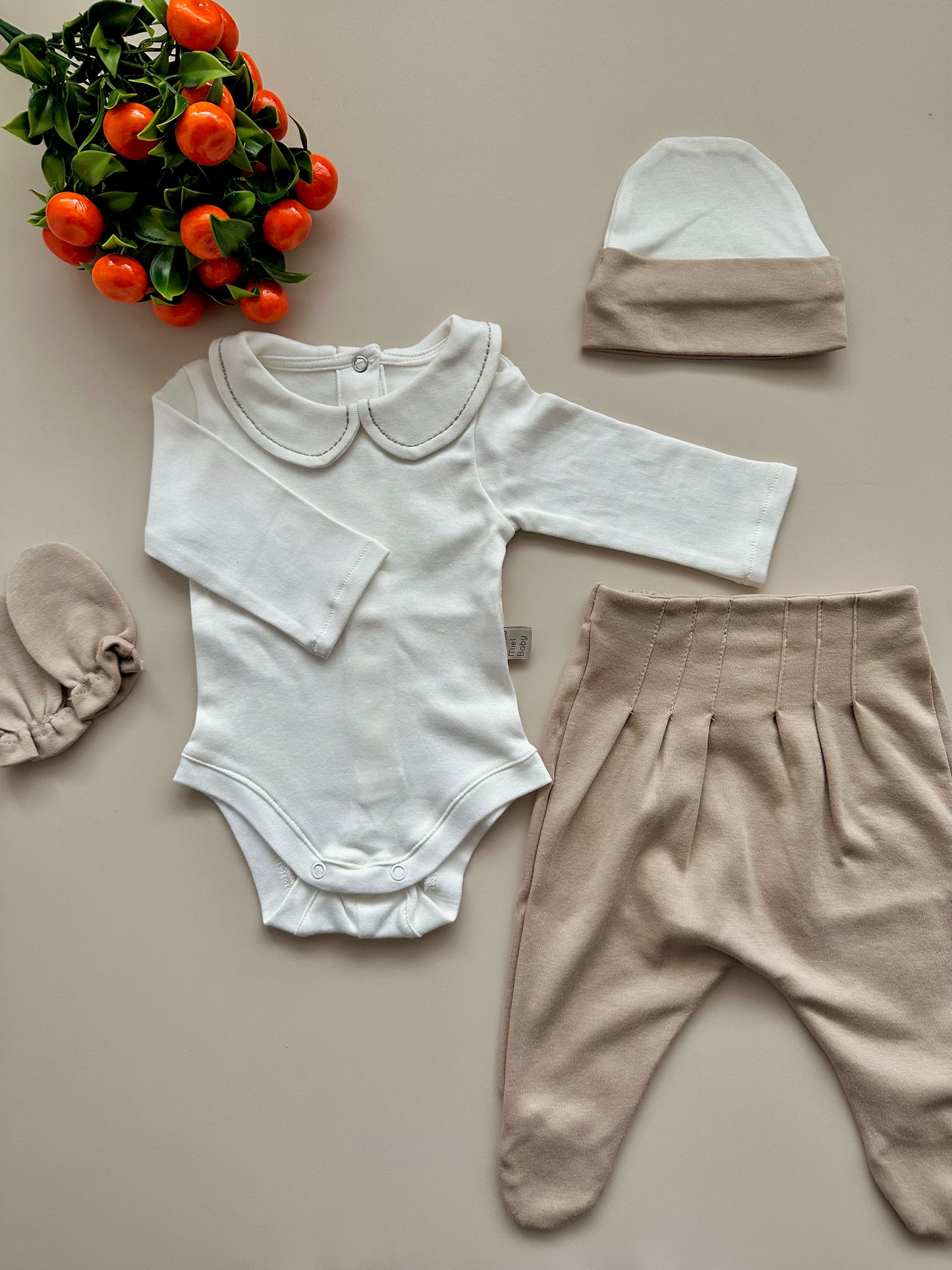 Milk Coffee 4 Piece Hospital Set (Body, Trousers, Beanie and Gloves)