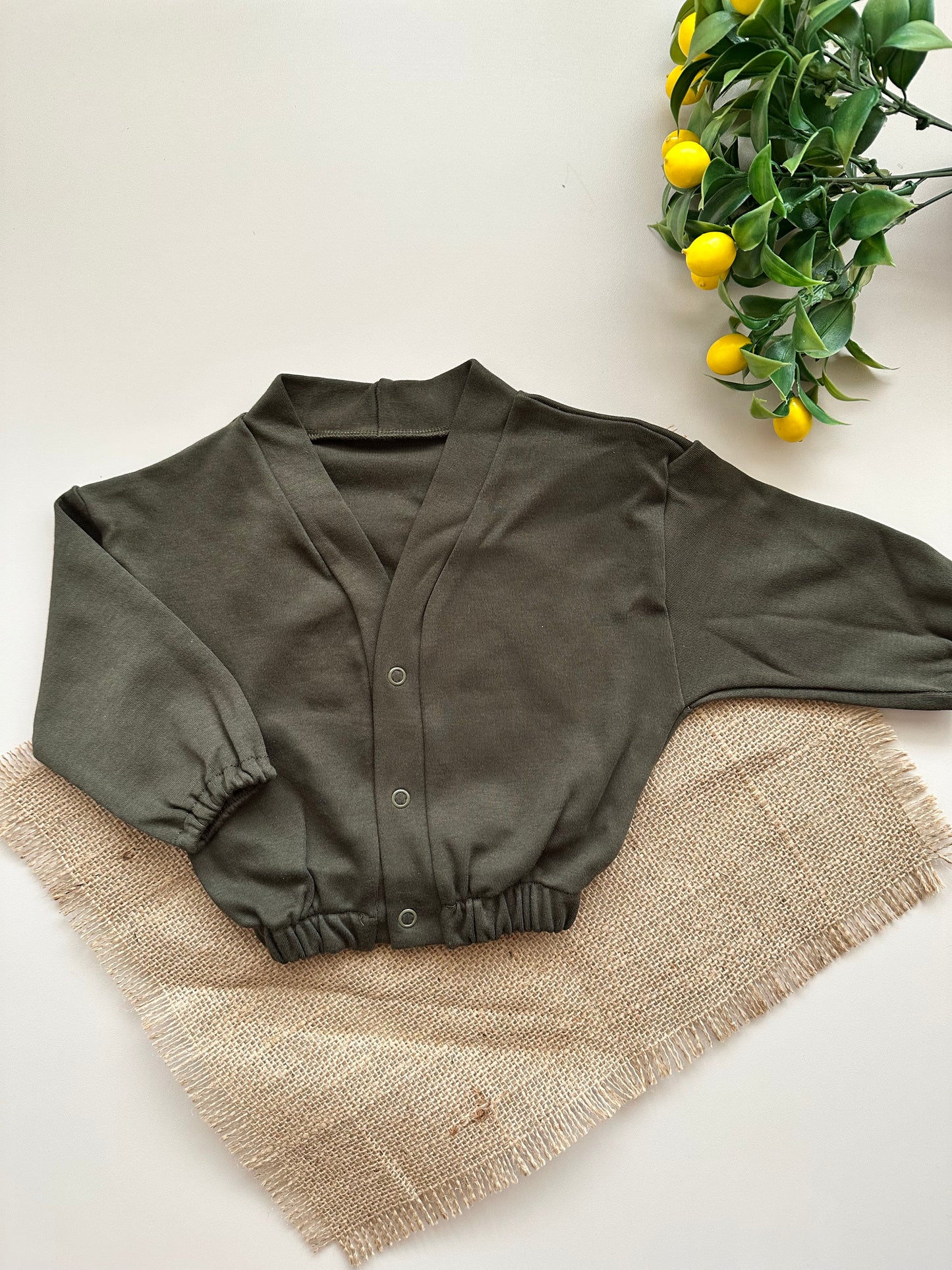 Haki Penye Ceket - %100 Pamuk