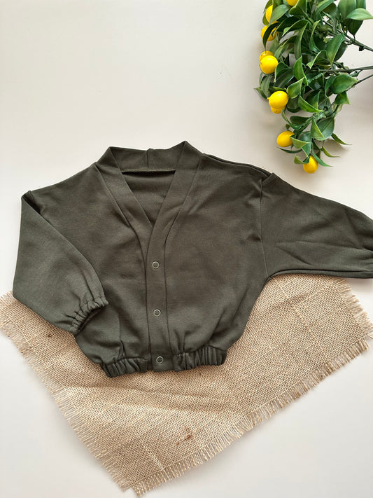 Haki Penye Ceket - %100 Pamuk