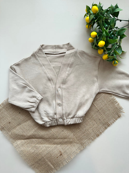 Sütlü Kahve Penye Ceket - %100 Pamuk