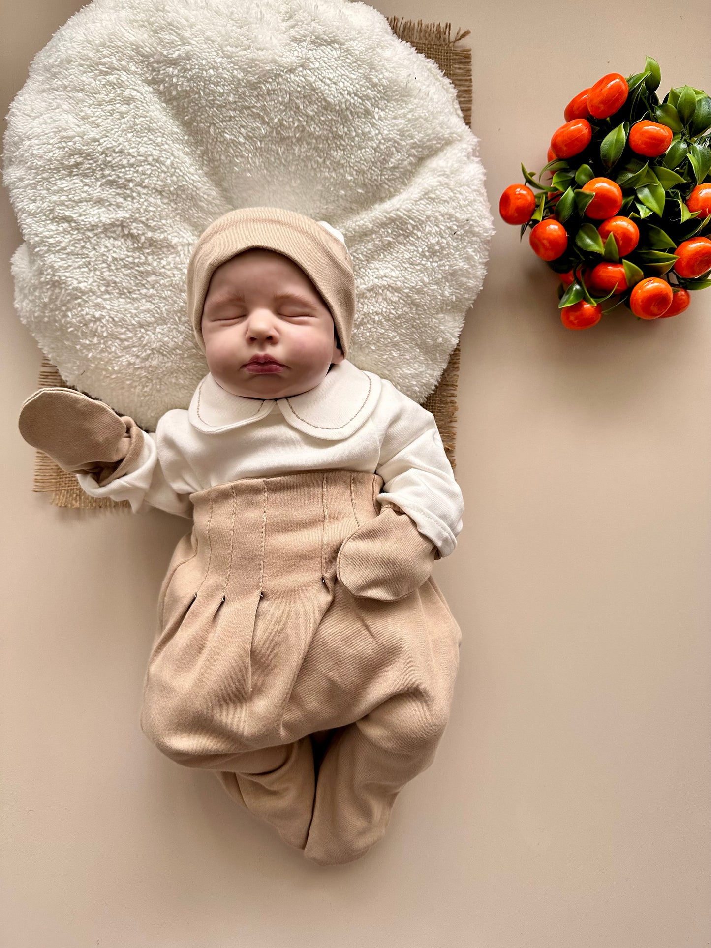 Milk Coffee 4 Piece Hospital Set (Body, Trousers, Beanie and Gloves)