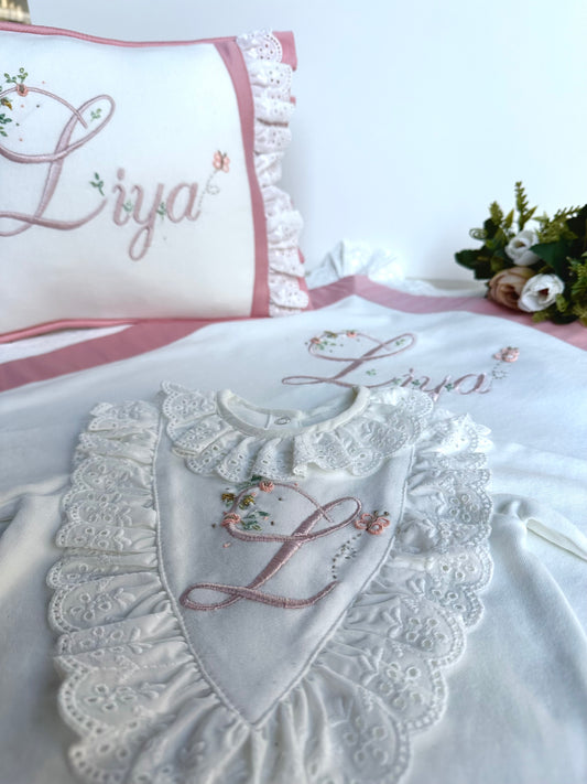 Rüya Takım - Gül Kurusu (Tulum, şapka, battaniye, yastık)