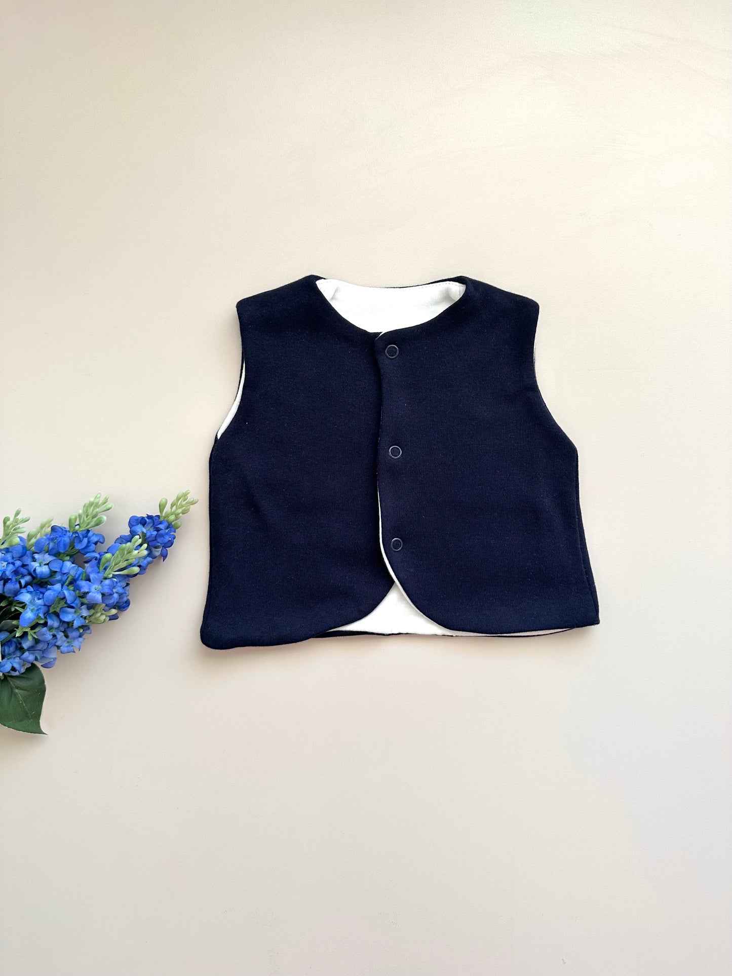 Lacivert Çift Taraflı Yelek