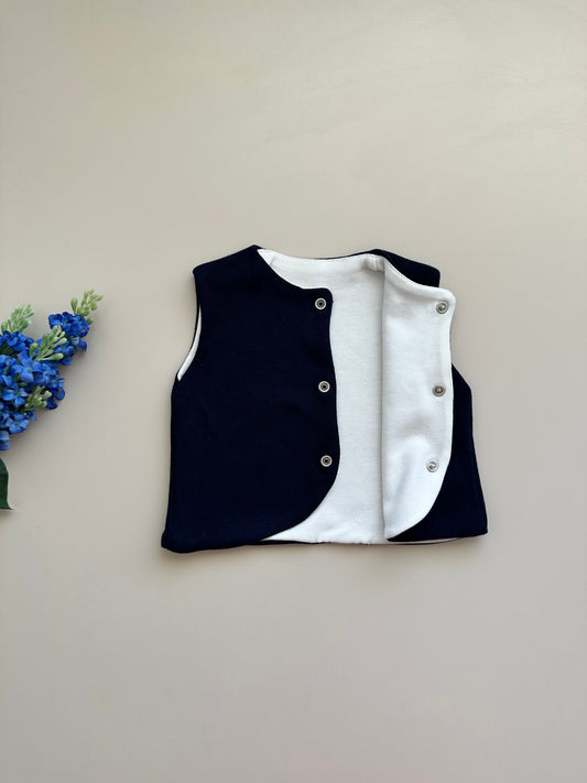 Lacivert Çift Taraflı Yelek