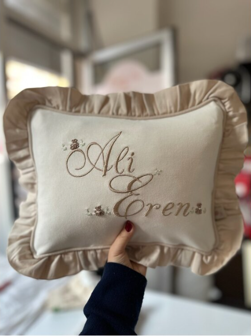 Milk Coffee Teddy Bear Pillow (pillow only)