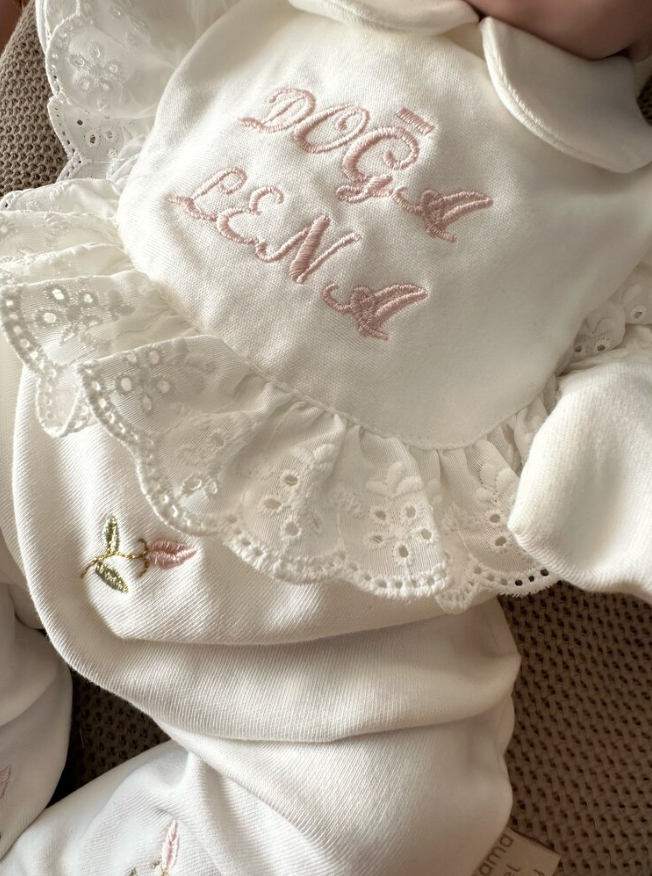 Scattered Floral Jumpsuit and Hat