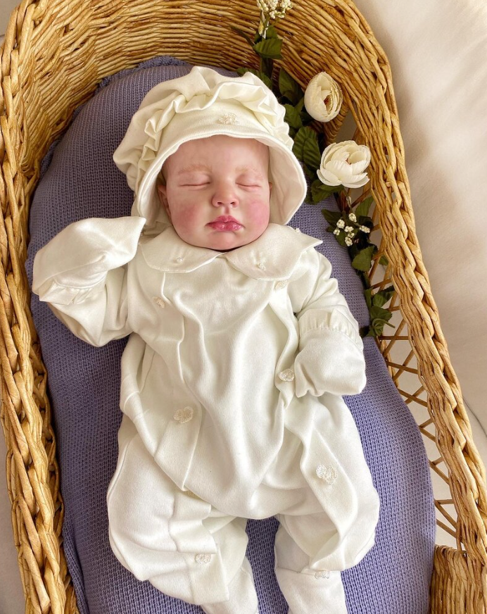 Pearl Flower Newborn Romper and Hat