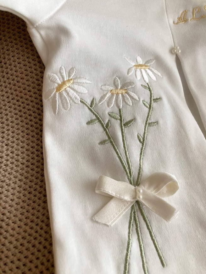 Daisy Bunch Named Newborn Romper and Hat