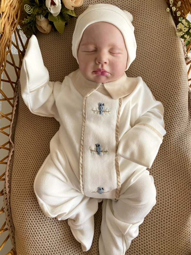 Milky Bird Overalls and Hat